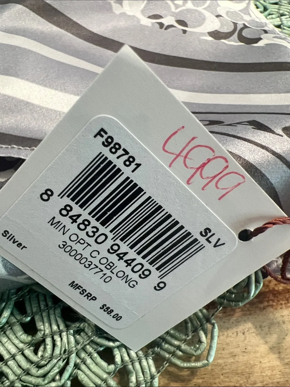 NWT 100% silk Coach Gray and White Signature Pattern scarf.
